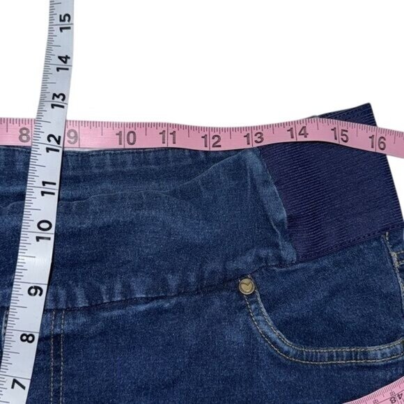 Woman Within Womens Blue Denim Stretch Jeans Size 12T Pull-On Style With Elastic - Picture 8 of 9